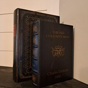 Decorative Faux Antique Book Box Set - Black